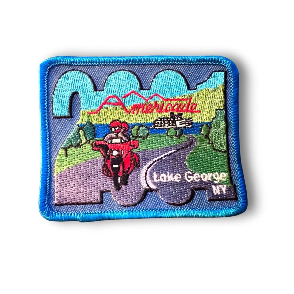 Vintage Americade Lake George NY 2001 Motorcycle Rally Patch Biker Souvenir